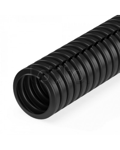 Труба гофрированная ПА безгалогенная (HF) стойкая к ультрафиолету разрезная черная dвн 9,8 мм, dнар 13,2 мм (10м/уп) Промрукав (PR02.0316) в Ижевске Труба гофрированная Pintop.ru