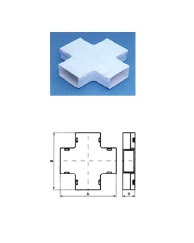 Х-соединитель с основой 39х18 на 39х18 TWT TWT-CT39/39-XB-WH в Ижевске Аксессуары для кабель-канала Pintop.ru