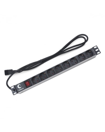 Блок на 8 розеток IEC 320 горизонтальный для 19 шкафов Cabeus (PDU-8P-2IEC) в Ижевске Блоки розеток Pintop.ru