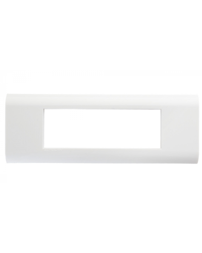 Рамка горизонтальная французский стандарт 6 модулей 45 × 22,5 мм, белый Eurolan (16M-00-26WT) в Ижевске Комбинированные настенные розетки Pintop.ru