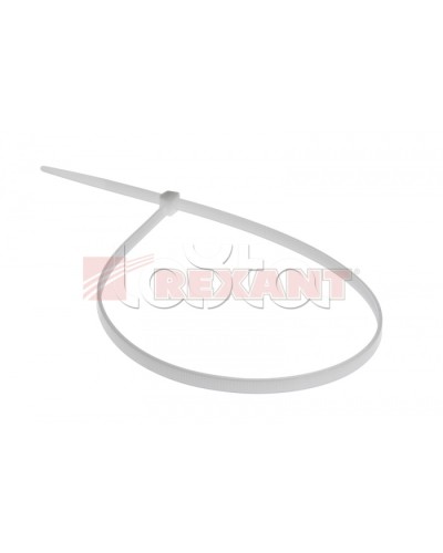 Хомут-стяжка нейлоновый 5х350 мм белый (100шт/уп) REXANT 07-0350 в Ижевске Стяжки-хомуты Pintop.ru