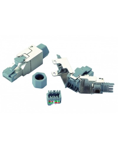 Вилка RJ45 категории 6 FTP для полевой установки Eurolan (13A-F6-03SL) в Ижевске Коннекторы и разъемы Pintop.ru