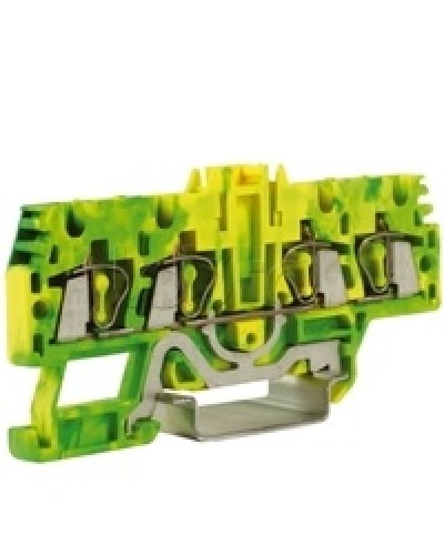 Зажим для заземления, 2 ввод/2 вывода, 2,5 кв.ммжелто-зеленый DKC ZHT520-RET в Ижевске Держатели, клипсы, скобы Pintop.ru