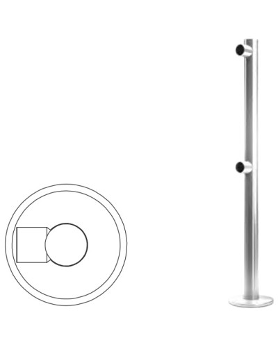 Стойка ограждения односторонняя (антик серебро) Oxgard в Ижевске Ограждения Pintop.ru