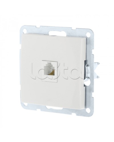 Розетка компьютерная RJ-45 кат. 5е с накладкой (белый) LK60 Экопласт (866104-1) в Ижевске Розетки компьютерные и телефонные Pintop.ru