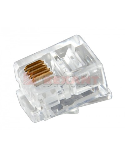 Джек телефонный 6P4C (100шт/уп) REXANT 05-1012 в Ижевске Коннекторы Pintop.ru