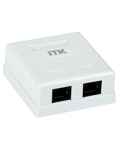 ITK Настенная информационная розетка RJ-45, кат.6, 2-порта (CS2-1C6U-22) в Ижевске Коннекторы Pintop.ru