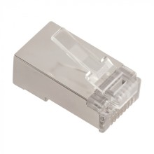 Коннектор RJ45 тип EZ, 8P8C, STP, Cat.5e, универсальный, 50 микрон,100 шт. LANMASTER (LAN-EZ45-8P8C/S5E-100)