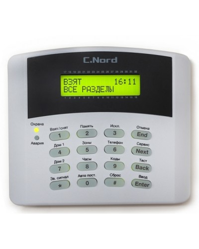 Клавиатура C.Nord K16-LCD в Ижевске Приемно-контрольные приборы Pintop.ru