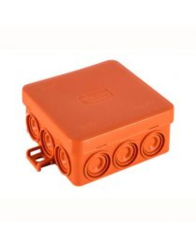 Экопласт JBL085 Коробка огн. E110, о/п 85х85х38мм, без галогена, 12 вых., IP55, цвет оранж. в Ижевске Распределительные коробки Pintop.ru