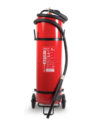 Огнетушитель ПОЖТЕХНИКА ОП-80(з) МИГ на тележке с перекрывным стволом, (баллон 100л., ОТВ-80кг) в Ижевске Огнетушители Pintop.ru