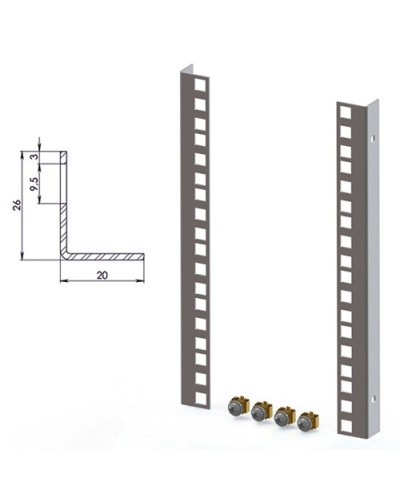 Направляющие для шкафов 12U TLK TLK-VNI-12U-2 в Ижевске Полки для шкафов и стоек Pintop.ru
