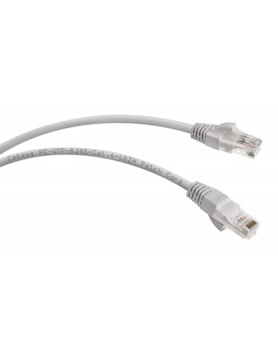 Патч-корд UTP, категория 6, 2 м, LSZH, неэкранированный, серый Cabeus PC-UTP-RJ45-Cat.6-2m-LSZH в Ижевске Патчкорды (медные) Pintop.ru