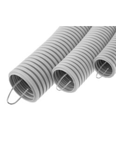 Труба HFFR гофрир. легкая, с зондом, без галогена, ПЛЛ 50мм Экопласт 20150HFR-W в Ижевске Труба гофрированная Pintop.ru