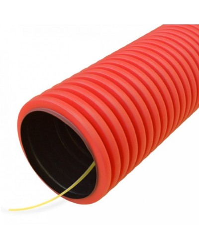 Труба гофрированная двустенная ПНД гибкая тип 450 (SN12) с/з красная д90 (20м/уп) Промрукав (PR15.0239) в Ижевске Труба гофрированная Pintop.ru