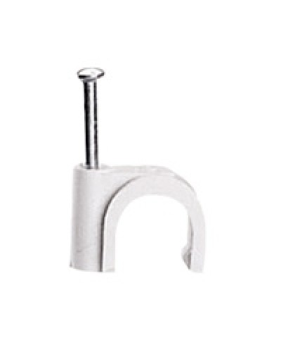 Скоба пластиковая с гвоздем, д.3 - 5 мм (200 шт/уп) в Ижевске Крепежные изделия Pintop.ru