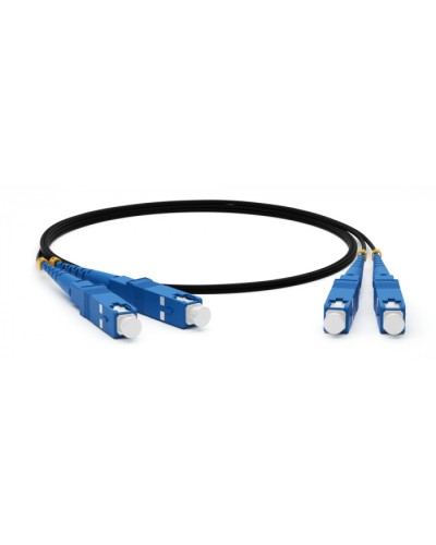 Патч-корд волоконно-оптический Hyperline FC-D3-62-SC/PR-ST/PR-H-10M-LSZH-BK в Ижевске Патч-корды оптические Pintop.ru