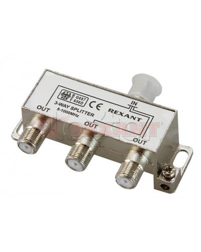 Делитель телевизионный ТВх3 под F разъём 5-1000 МГц (10шт/уп) REXANT 05-6002 в Ижевске Системы видеонаблюдения Pintop.ru