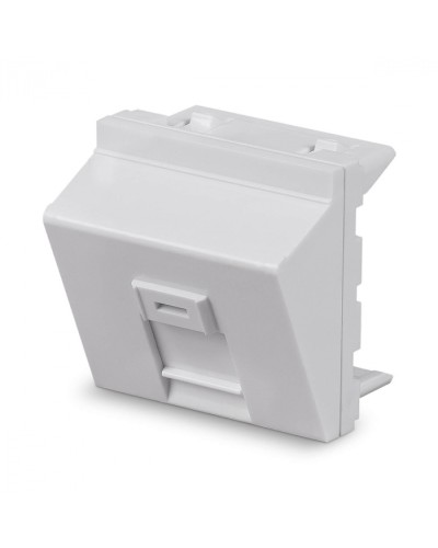 Вставка 45x45 (Mosaic) для 1 модуля формата Keystone Jack, угловая Cabeus (FP-A-45-1M) в Ижевске Модули Keystone Pintop.ru