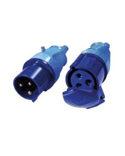 Вилка IEC 309 однофазная 32A, 250V, разборная, синяя LANMASTER (LAN-IEC-309-32A1P/M) в Ижевске Проходные адаптеры и розетки оптические Pintop.ru