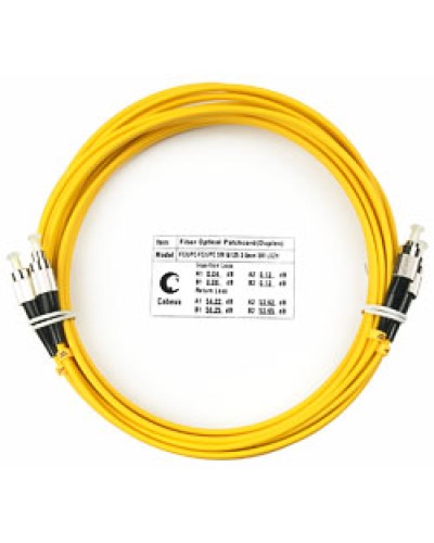 Шнур оптический SM 9/125 duplex FC/FC (5 м) Cabeus FOP(D)-9-FC-FC-5M в Ижевске Патч-корды оптические Pintop.ru