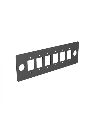 Сменная планка для оптических розеток 6 MPO/MTP Cabeus (FO-FP-6MPO-BK) в Ижевске Кросс оптический Pintop.ru