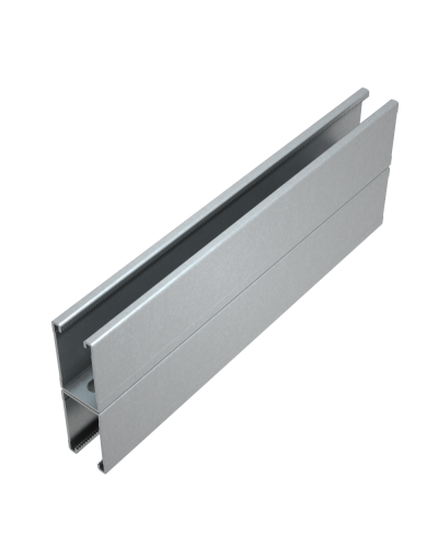 Страт-профиль двойной 41х72 L1000 мм s:1,5 HD85 КМ-профиль (2STP41-72-1000 HD85) в Ижевске Аксессуары для лотков Pintop.ru