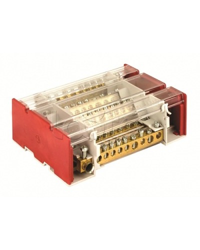 Блок распределительный на DIN рейку c выносной клеммой 4р 160А, 7х7мм 1х8мм 1х9мм 1х12мм DKC BD3160104 в Ижевске Аксессуары для стоек и шкафов Pintop.ru