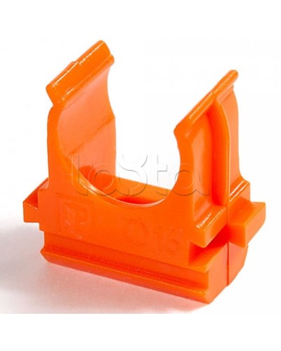 Крепёж-клипса для труб АБС-пластик оранжевая д32 в малой упаковке (10шт/500шт уп/кор) Промрукав (PR13.0115) в Ижевске Держатели, клипсы, скобы Pintop.ru