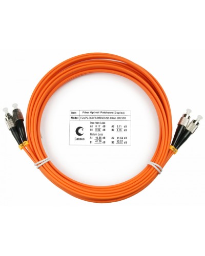 Шнур оптический duplex FC-FC 62,5/125 mm 10м LSZH Cabeus FOP-62-FC-FC-10m в Ижевске Патч-корды оптические Pintop.ru