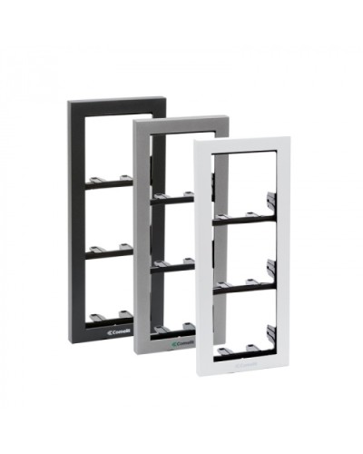 Рамка iKall на 3 модуля, антрацит Comelit в Ижевске Малоабонентные видеодомофоны Pintop.ru