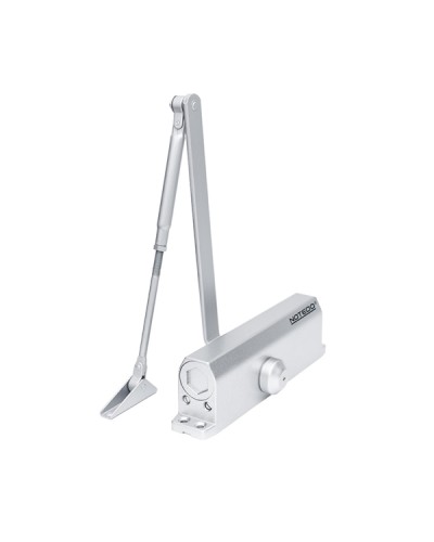 Доводчик NOTEDO DC-160 DA EN3-4, с задержкой закрывания, с рычажной тягой, (серебро) (RAL9006) в Ижевске Доводчики Pintop.ru