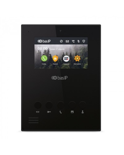 Видеодомофон BAS-IP AU-04LA BLACK в Ижевске Абонентские видеоустройства Pintop.ru