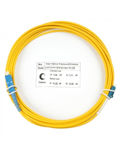 Шнур оптический simplex LC-SC 9/125 sm 25м LSZH Cabeus FOP(s)-9-LC-SC-25m в Ижевске Патч-корды оптические Pintop.ru