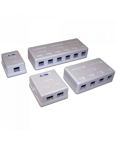 Настенная коробка 2 порта для Keystone TWT (TWT-SA2-WH) в Ижевске Модули Keystone Pintop.ru