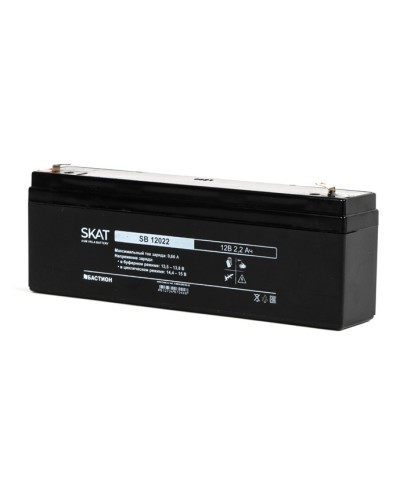 Бастион SKAT SB 12022 АКБ свинцово-кислотная тип AGM 12V 2,2Ач Iзар.0,66 А, ножевые клеммы в Ижевске Электротехническое оборудование Pintop.ru