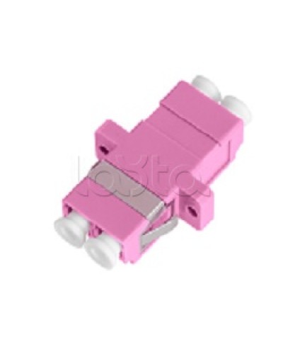 Адаптер NIKOMAX волоконно-оптический, соединительный, многомодовый, стандарта OM4, LC/UPC-LC/UPC, двойной, пластиковый, без шторки, с фланцами, маджента, уп-ка 2шт. NIKOMAX (NMF-OA2M4-FN-LCU-LCU-MG-2) в Ижевске Проходные адаптеры и розетки оптические 