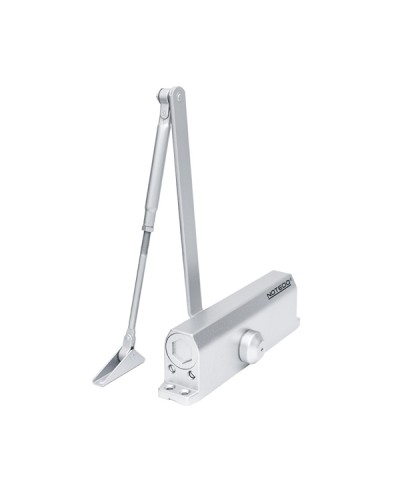 Доводчик NOTEDO DC-110 DA EN3-4, с задержкой закрывания, с рычажной тягой, (белый) (RAL9016) в Ижевске Доводчики Pintop.ru