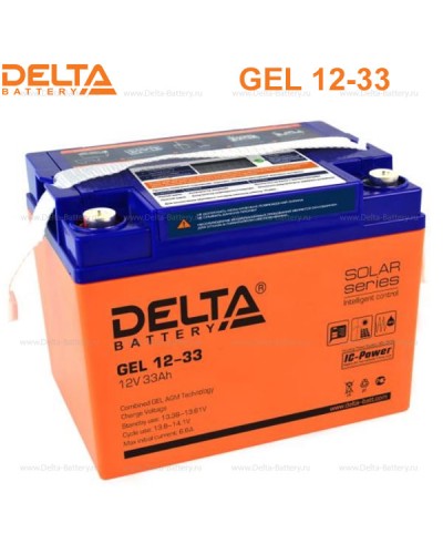 Аккумулятор свинцово-кислотный Delta GEL 12-33 в Ижевске Электротехническое оборудование Pintop.ru