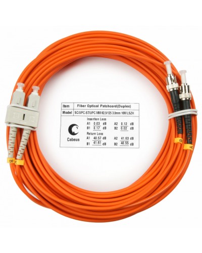Шнур оптический duplex SC-ST 62,5/125 mm 25м LSZH Cabeus FOP-62-SC-ST-25m в Ижевске Патч-корды оптические Pintop.ru