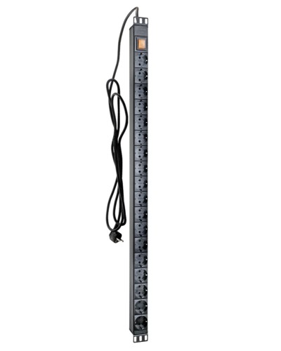 Блок распределения питания базовый вертикальный Eurolan (60A-62-01-18BL) в Ижевске Блоки розеток Pintop.ru