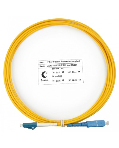 Шнур оптический simplex LC-SC 9/125 SM 3 м LSZH Cabeus FOP(s)-9-LC-SC-3M в Ижевске Патч-корды оптические Pintop.ru