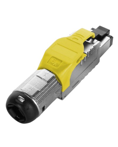 Разъем полевой оконцовки RJ-45 Hyperline (PLUE-8P8C-S-C6A-SH-YL) в Ижевске Коннекторы Pintop.ru