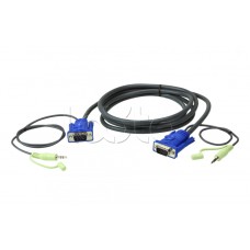 Кабель VGA с 3,5 мм разъемами стереозвука (30 м) ATEN 2L-2530A