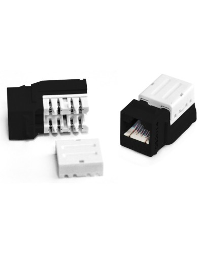 Вставка Keystone Jack RJ-45(8P8C) Hyperline KJNE-8P8C-C6-90-BK в Ижевске Модули Keystone Pintop.ru