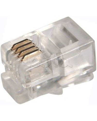 Джек телефонный 4P4C (100шт/уп) REXANT 05-1001 в Ижевске Коннекторы Pintop.ru