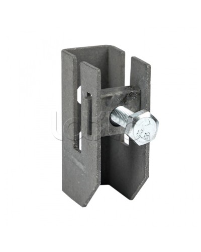 Держатель для полосы толщиной до 8мм с фикс. болтом, HZ EKF PROxima (lp-d2312) в Ижевске Монтажные материалы Pintop.ru