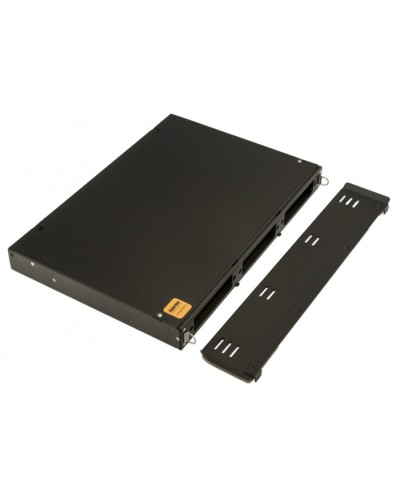 Бокс оптический 19 Hyperline FO-19V-1U-3xSLT-W130H30-24UN-BK в Ижевске Кросс оптический Pintop.ru