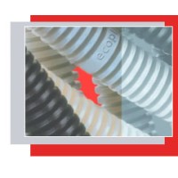 Труба гофрированная ПВХ легкая, с зондом диам. 40 мм (1шт=20м) Экопласт 10140-20