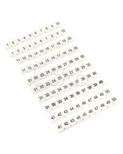 Маркеры для JXB-ST 2,5 NLPE с нумерацией 1-50 (100 шт.) EKF (zb-st-2.5-nlpe-1-50) в Ижевске Клеммные колодки Pintop.ru